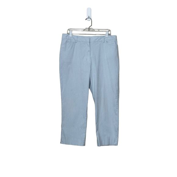 Jones New York blue white pinstripes cropped pants size 16 - Picture 8 of 8